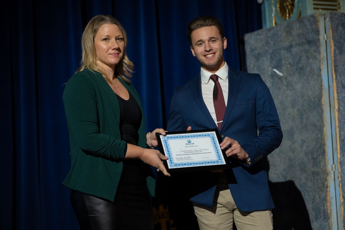 Individual receiving an award